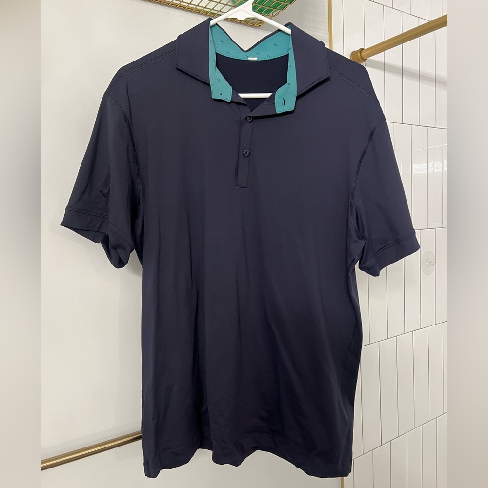 Lululemon Polo Navy Blue Large